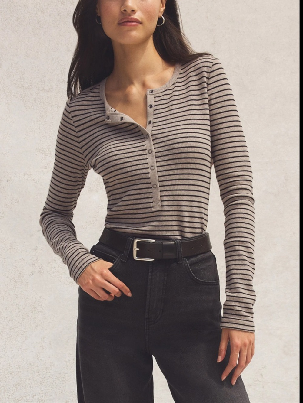 Z Supply STELLA STRIPED MODAL RIB HENLEY